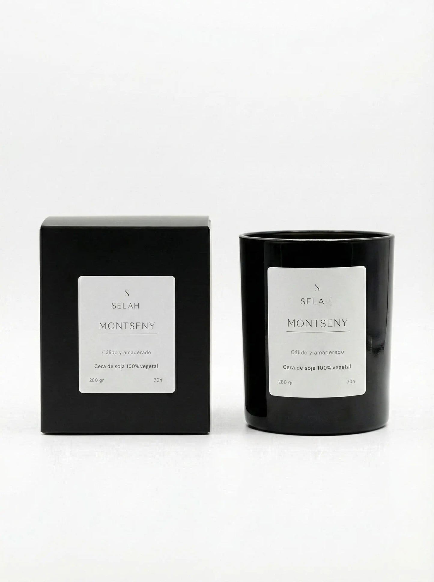 Packaging sostenible de vela de soja artesanal Rincón Selah ideal para regalo de lujo consciente